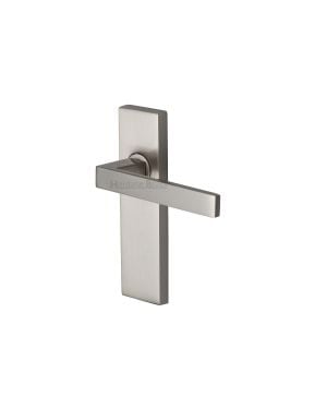 Heritage Brass Door Handle Lever Latch Delta Design Satin Nickel finish