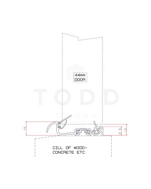 Silver Single Door Threshold - Inward Opening
