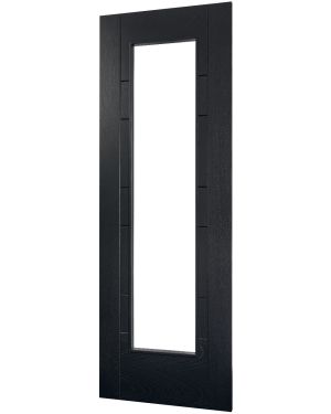 Edmonton Black 1-Light Fire Door (FD30)