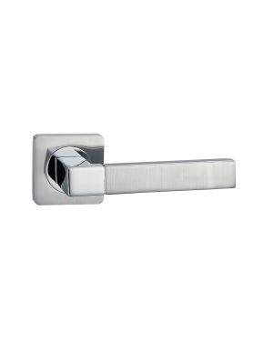 Elbrus Lever On Square Rose - Polished & Satin Chrome
