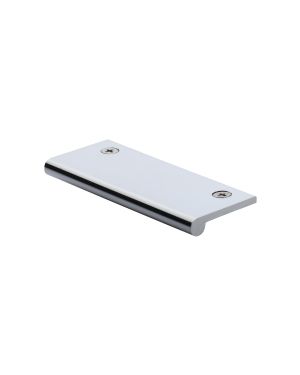 Heritage Brass EP Edge Pull Cabinet Handle 100mm Polished Chrome finish