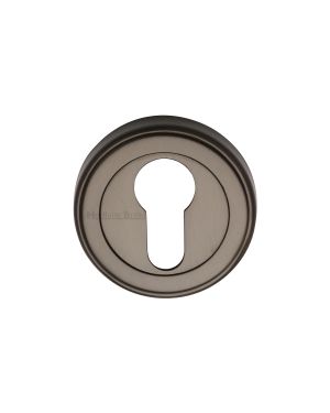 Heritage Brass Euro Profile Cylinder Escutcheon Matt Bronze finish