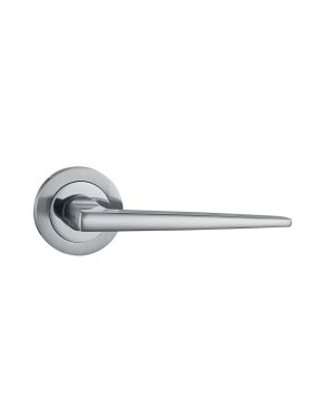 Eroina Lever Handle Pair - Polished & Satin Chrome
