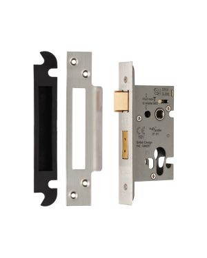 2.5" (64mm) Heavy Duty Euro Sashlock - Satin Stainless Steel