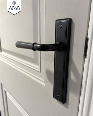 Exeter Lever On Backplate - Latch Only - Midnight Black