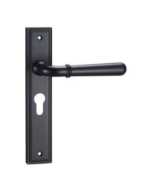 Exeter Lever On Backplate - Euro Lock - Midnight Black