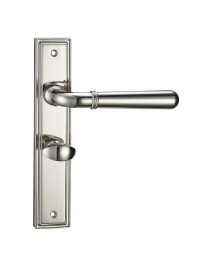 Exeter Lever On Backplate - Bathroom - Polished Nickel