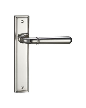 Exeter Lever On Backplate - Latch Only - Polished Nickel