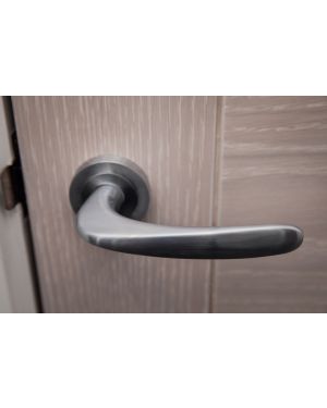 Eyre Lever On Rose - Satin Chrome