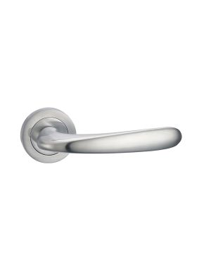 Eyre Lever On Rose - Satin Chrome