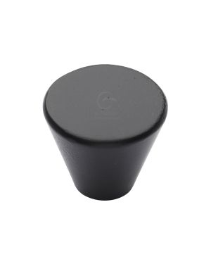 Matt Black Rustic Iron Cabinet Knob Round Cone Design 32mm