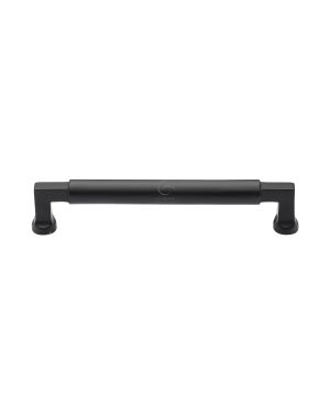 Matt Black Rustic Iron Cabinet Pull Bauhaus Design 160mm CTC
