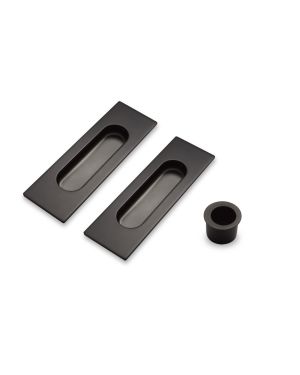 Rectangular Sliding Door Pull - Satin Black