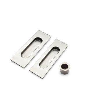 Rectangular Sliding Door Pull - Satin Stainless Steel