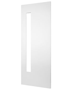 Flush White 1-Light Offset Fire Door (FD30)