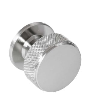 34mm Knurled Cupboard Knob - Satin Nickel