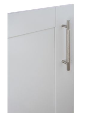 160mm Knurled Cupboard Handle - Satin Nickel