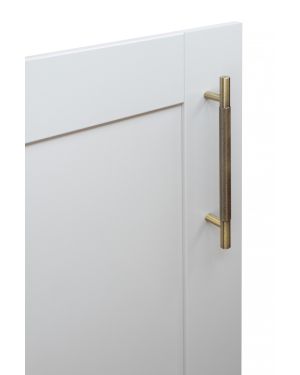 160mm Knurled Cupboard Handle - Antique Brass