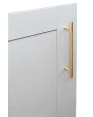 160mm Knurled Cupboard Handle - Satin Brass