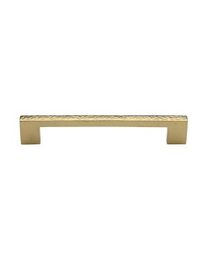 Heritage Brass Cabinet Pull Metro Hammered Design 160mm CTC Polished Brass Finish