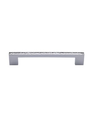 Heritage Brass Cabinet Pull Metro Hammered Design 160mm CTC Polished Chrome Finish