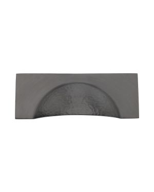Heritage Brass Drawer Cup Pull Hampshire Hammered Design 57mm CTC Matt Bronze Finish