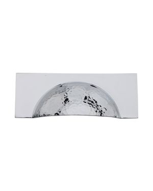 Heritage Brass Drawer Cup Pull Hampshire Hammered Design 57mm CTC Polished Chrome Finish