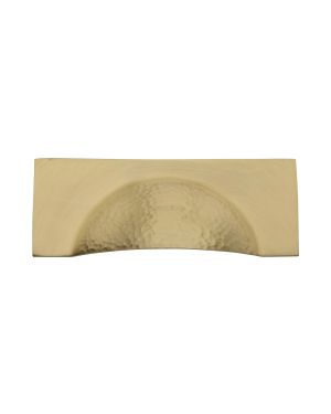 Heritage Brass Drawer Cup Pull Hampshire Hammered Design 57mm CTC Satin Brass Finish