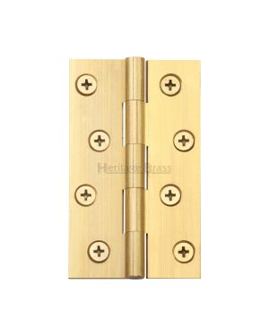 Heritage Brass Hinge Brass 4 x 2 3/8 Natural Brass finish