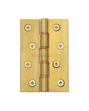 Heritage Brass Hinge Brass with Phosphor Washers 4" x 2 5/8" Natural Brass finish
