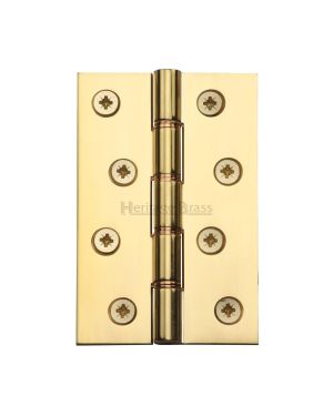 Heritage Brass Hinge Brass with Phosphor Washers 4" x 2 5/8" Polished Brass finish