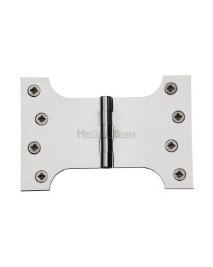 Heritage Brass Parliament Hinge Brass 4" x 4" x 6" Polished Chrome finish