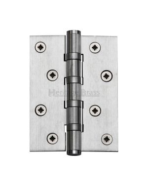 Heritage Brass Hinge Brass with Thrust Bearings (Steel Pin) 4" x 3" Satin Chrome finish