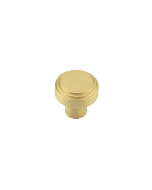 Cropley Stepped Cupboard Knob - Satin Brass