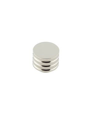 Sturt Grooved Cupboard Knob - Polished Nickel