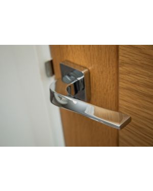 Iguazu Lever On Square Rose - Polished Chrome