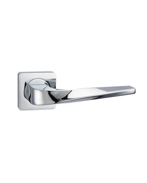 Iguazu Lever On Square Rose - Polished Chrome