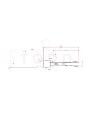 Black Aluminium Industrial Brush Strip 1000mm