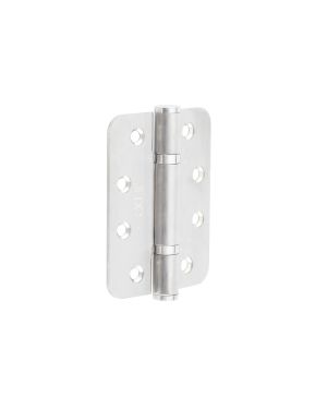 Jedo Stainless Steel  4" (102mm) Radiused Polymer Bearing Hinges - Satin Stainless Steel