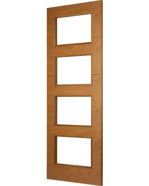 Orta K8514 Oak 4-Light Fire Door (FD30 - Made to Measure)