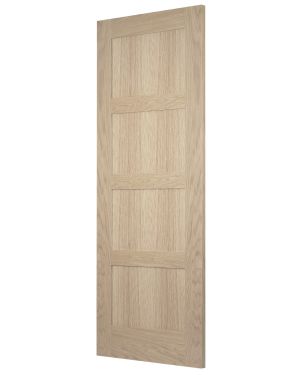 Contemporary 4-Panel Oak