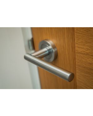 Kivu Lever On Rose - Satin Chrome