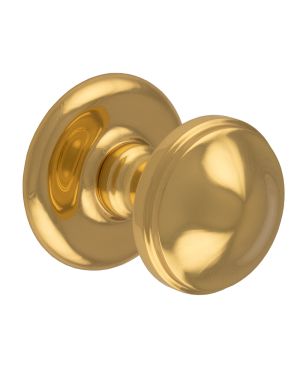 Victorian Centre Knob - Polished Brass