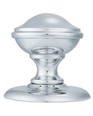 Victorian Centre Knob - Polished Chrome