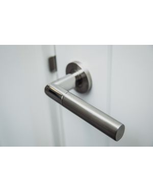 Main Lever On Rose - Stainless Steel