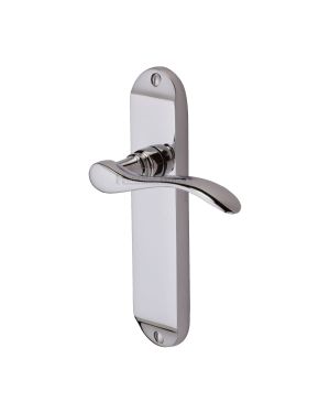 Heritage Brass Door Handle Lever Latch Maya Design Polished Chrome finish