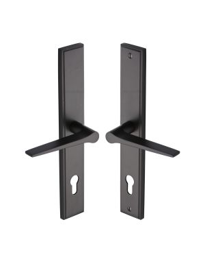 Heritage Brass Multi-Point Door Handle Lever Lock Gio LH Design Matt Bronze finish