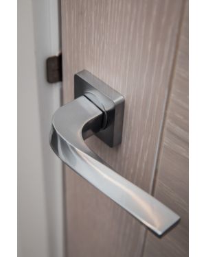 Niagra Lever On Square Rose - Satin Chrome