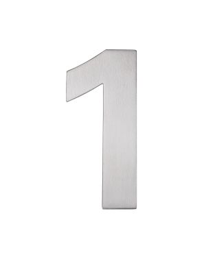 150mm Numerals - Satin Stainless Steel