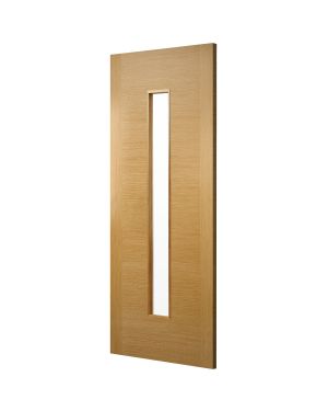 Oak Two Stile 1-Light Fire Door (FD30)